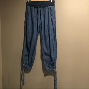 Voice Chambray Jogger Pant With Ankle Tie Large